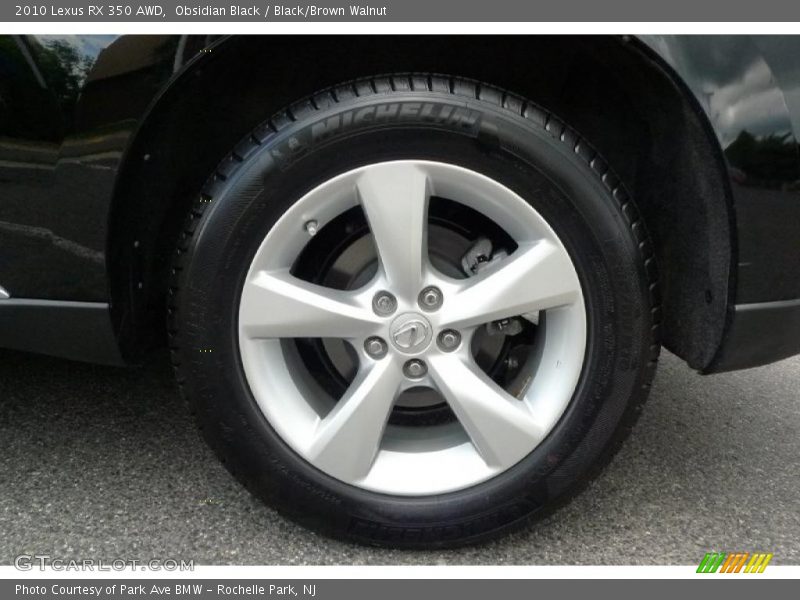 Obsidian Black / Black/Brown Walnut 2010 Lexus RX 350 AWD