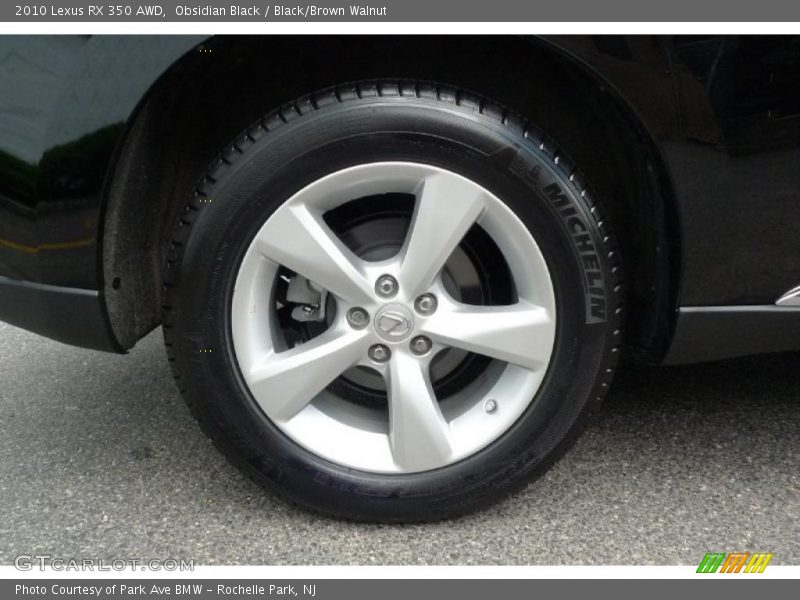 Obsidian Black / Black/Brown Walnut 2010 Lexus RX 350 AWD