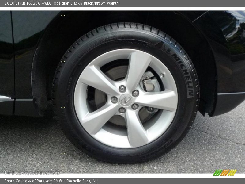 Obsidian Black / Black/Brown Walnut 2010 Lexus RX 350 AWD