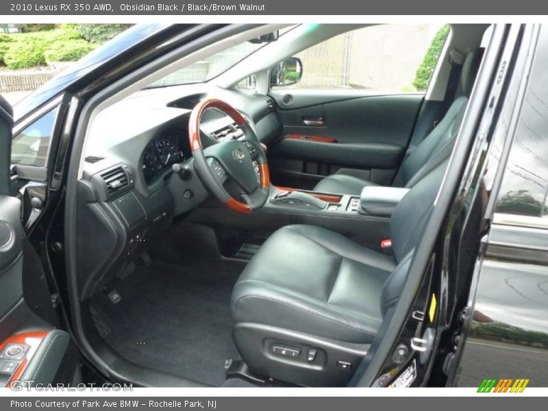 Obsidian Black / Black/Brown Walnut 2010 Lexus RX 350 AWD