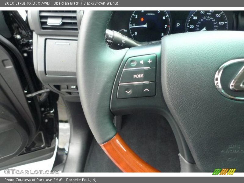 Obsidian Black / Black/Brown Walnut 2010 Lexus RX 350 AWD