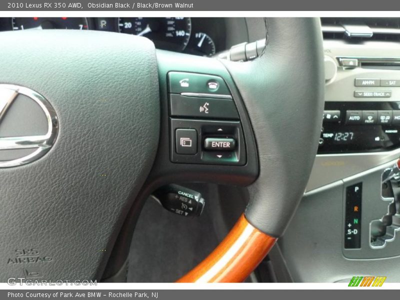 Obsidian Black / Black/Brown Walnut 2010 Lexus RX 350 AWD