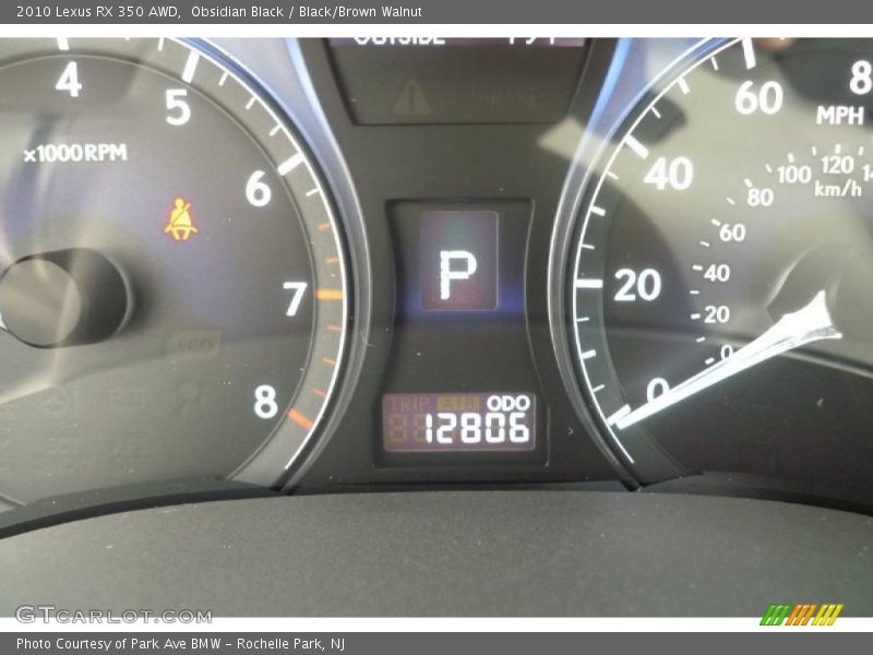 Obsidian Black / Black/Brown Walnut 2010 Lexus RX 350 AWD