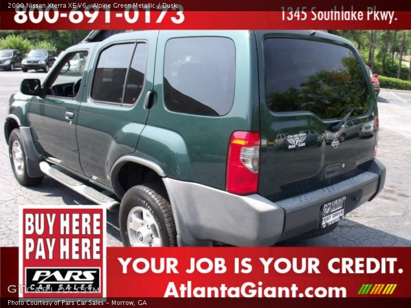 Alpine Green Metallic / Dusk 2000 Nissan Xterra XE V6