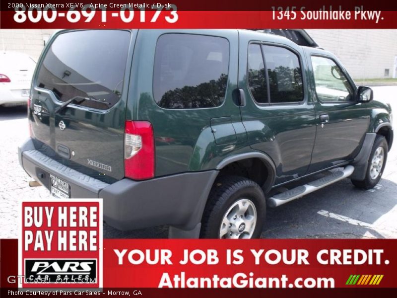 Alpine Green Metallic / Dusk 2000 Nissan Xterra XE V6