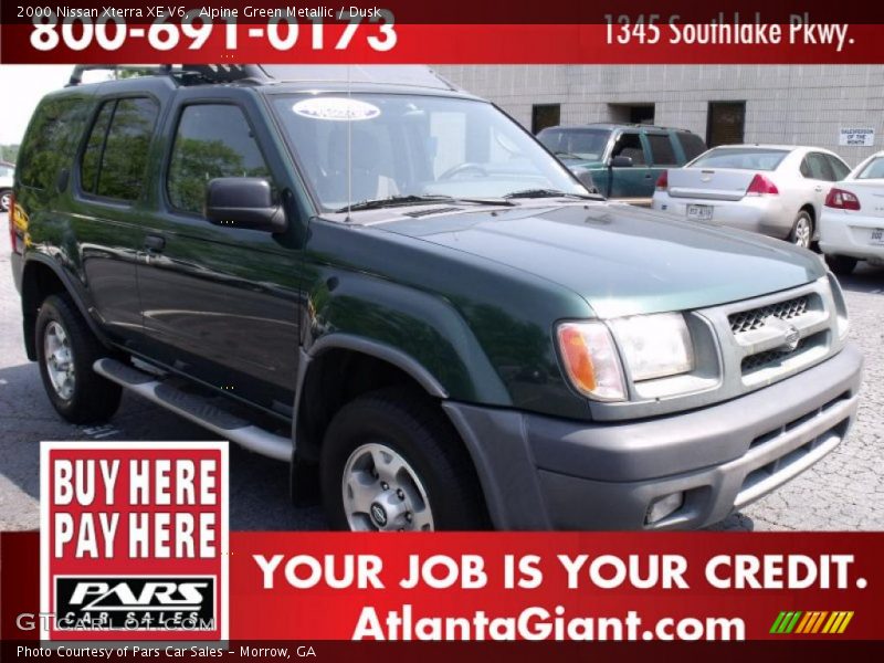 Alpine Green Metallic / Dusk 2000 Nissan Xterra XE V6