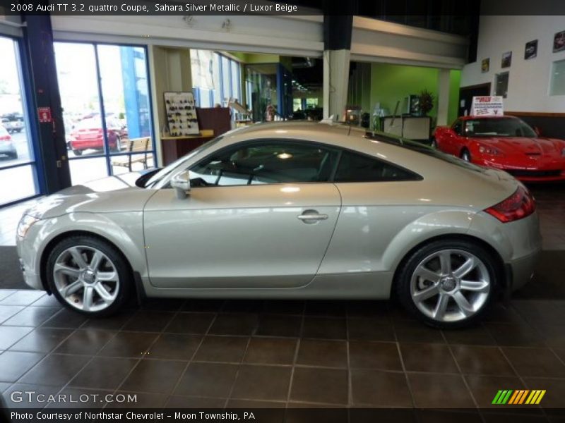 Sahara Silver Metallic / Luxor Beige 2008 Audi TT 3.2 quattro Coupe