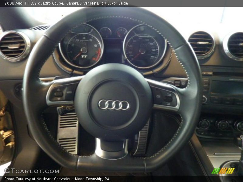 Sahara Silver Metallic / Luxor Beige 2008 Audi TT 3.2 quattro Coupe