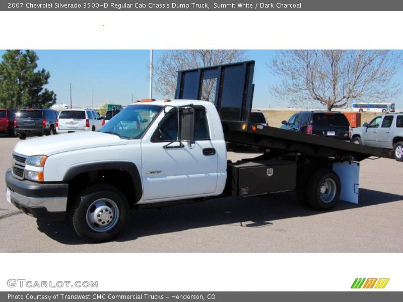 Summit White / Dark Charcoal 2007 Chevrolet Silverado 3500HD Regular Cab Chassis Dump Truck