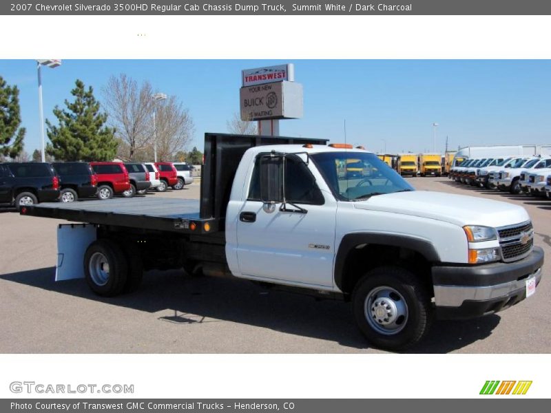 Summit White / Dark Charcoal 2007 Chevrolet Silverado 3500HD Regular Cab Chassis Dump Truck