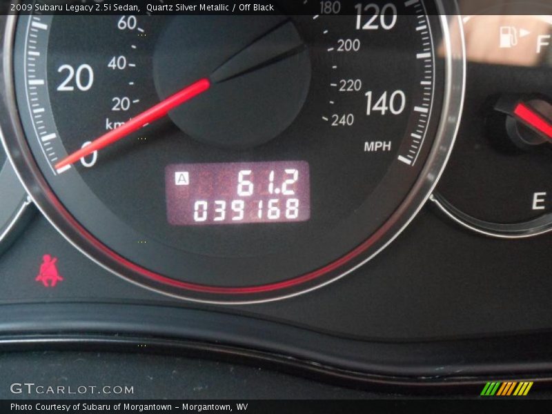 Quartz Silver Metallic / Off Black 2009 Subaru Legacy 2.5i Sedan