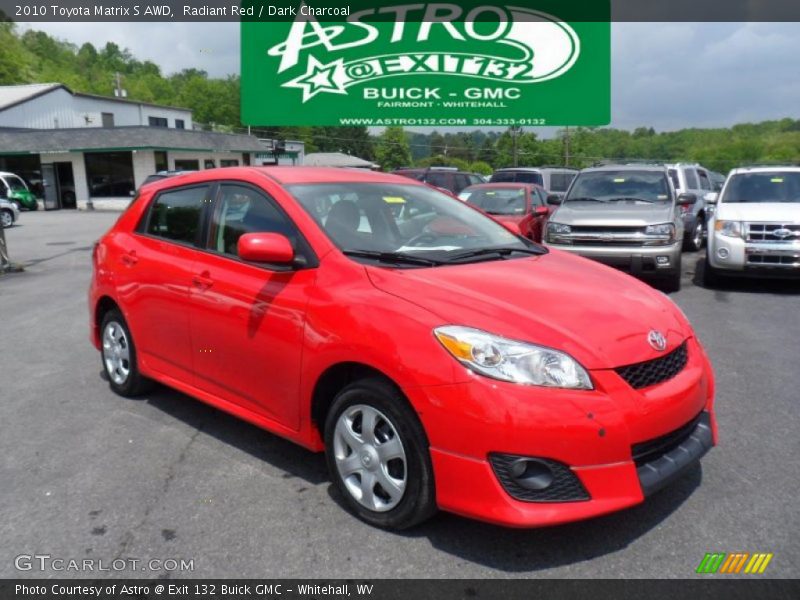 Radiant Red / Dark Charcoal 2010 Toyota Matrix S AWD