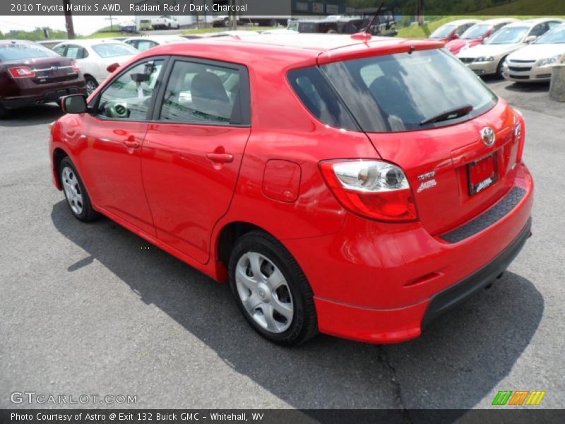 Radiant Red / Dark Charcoal 2010 Toyota Matrix S AWD