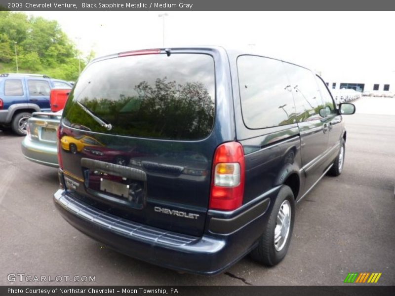 Black Sapphire Metallic / Medium Gray 2003 Chevrolet Venture