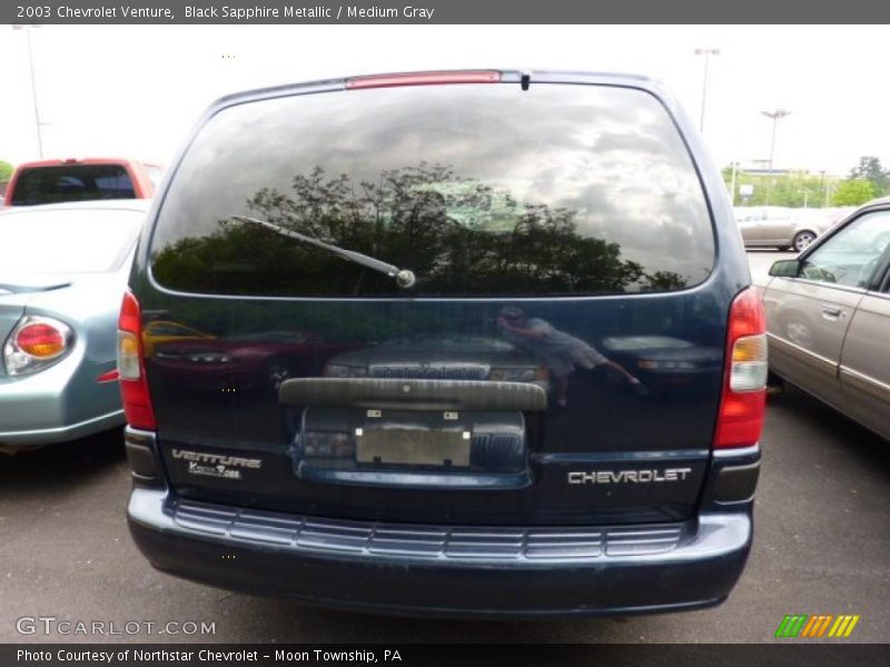 Black Sapphire Metallic / Medium Gray 2003 Chevrolet Venture