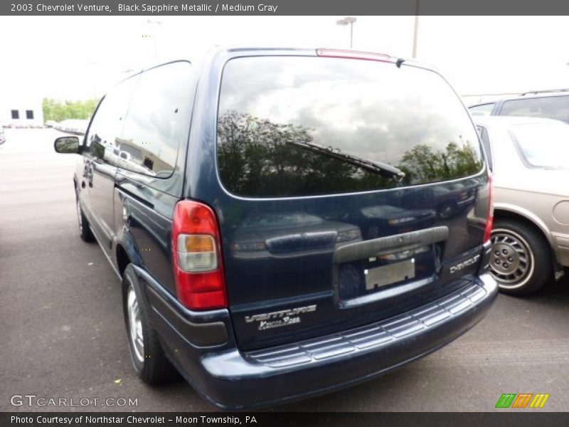 Black Sapphire Metallic / Medium Gray 2003 Chevrolet Venture
