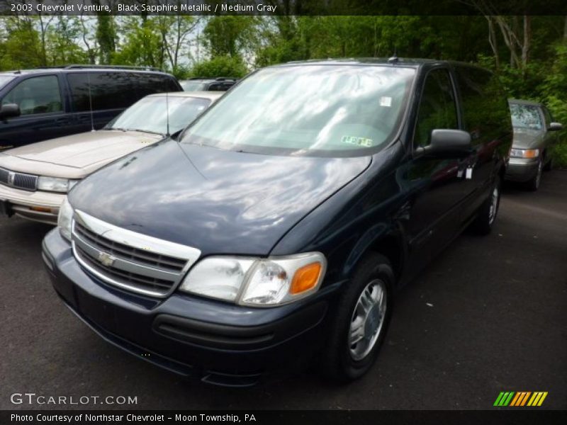 Black Sapphire Metallic / Medium Gray 2003 Chevrolet Venture