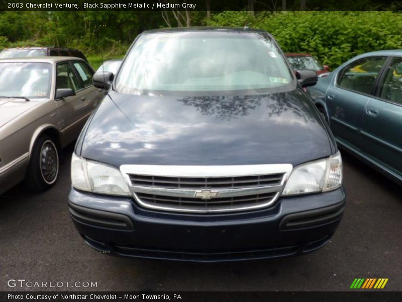 Black Sapphire Metallic / Medium Gray 2003 Chevrolet Venture