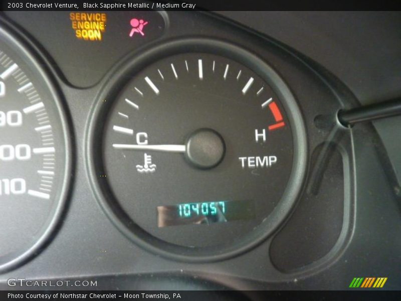 Black Sapphire Metallic / Medium Gray 2003 Chevrolet Venture