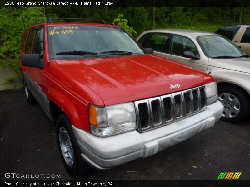 Flame Red / Gray 1998 Jeep Grand Cherokee Laredo 4x4