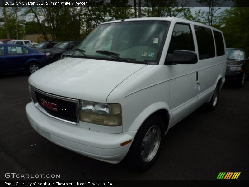 Summit White / Pewter 2003 GMC Safari SLE