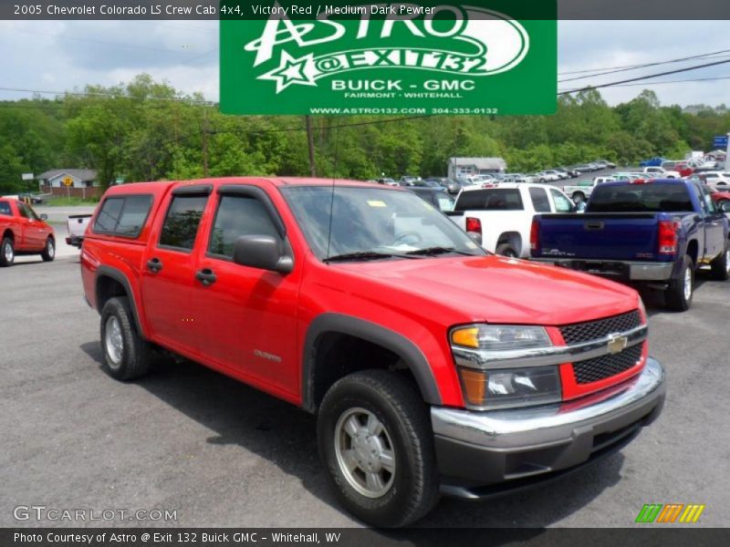 Victory Red / Medium Dark Pewter 2005 Chevrolet Colorado LS Crew Cab 4x4