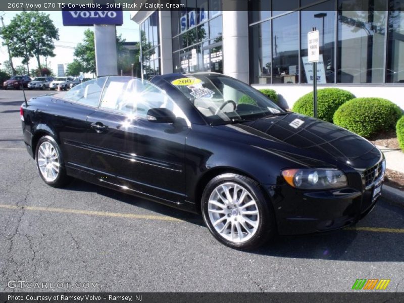 Solid Black / Calcite Cream 2007 Volvo C70 T5 Convertible