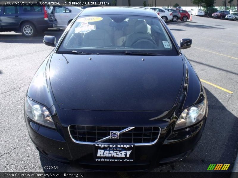 Solid Black / Calcite Cream 2007 Volvo C70 T5 Convertible