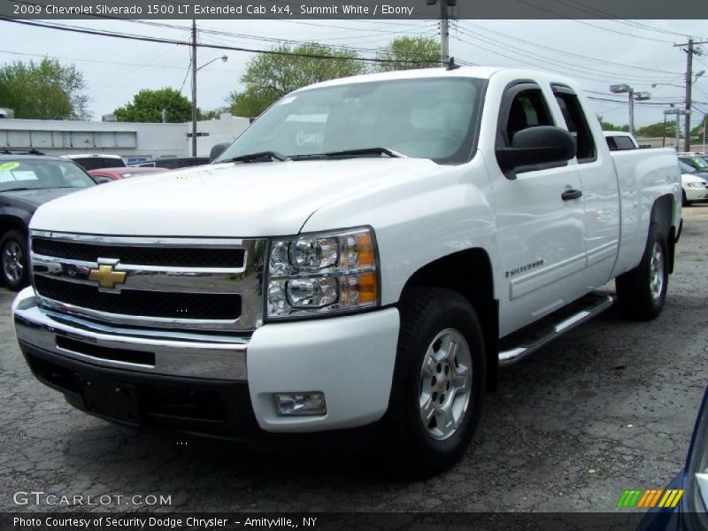 Summit White / Ebony 2009 Chevrolet Silverado 1500 LT Extended Cab 4x4