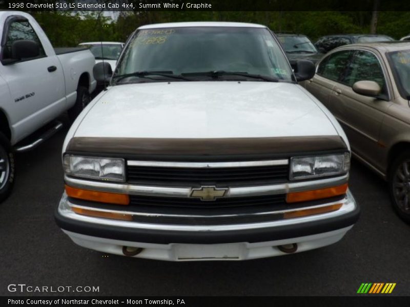 Summit White / Graphite 1998 Chevrolet S10 LS Extended Cab 4x4