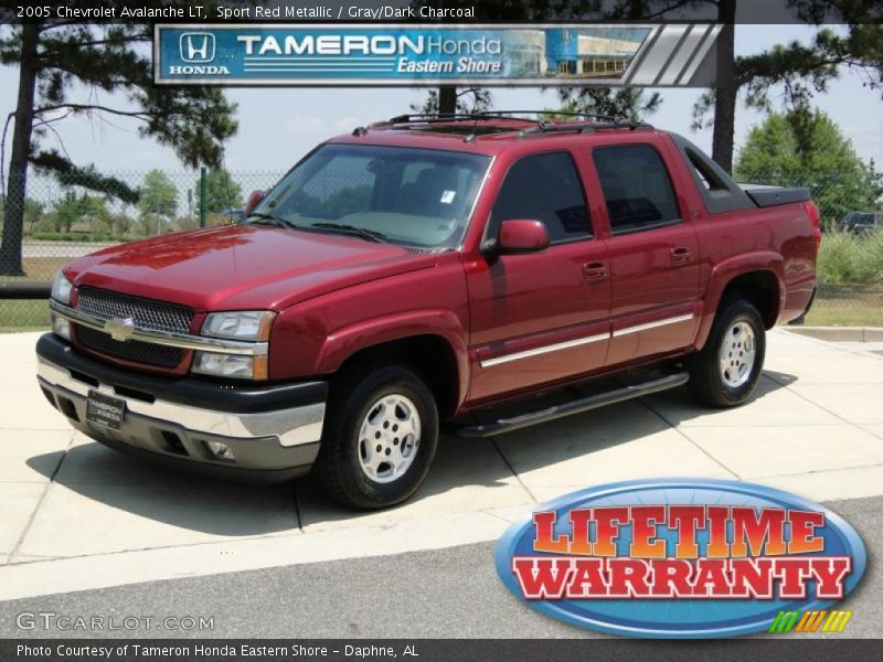 Sport Red Metallic / Gray/Dark Charcoal 2005 Chevrolet Avalanche LT