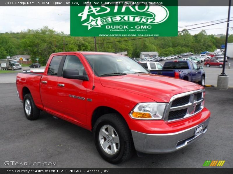 Flame Red / Dark Slate Gray/Medium Graystone 2011 Dodge Ram 1500 SLT Quad Cab 4x4