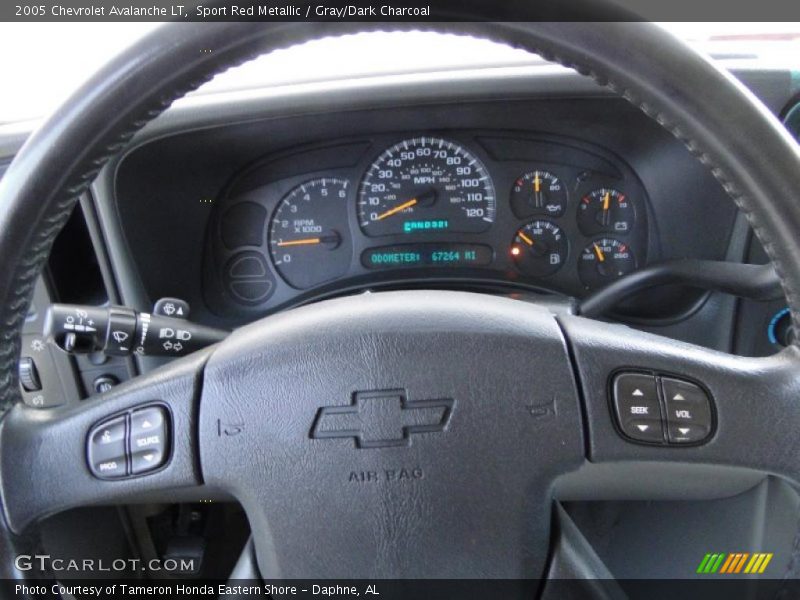 Sport Red Metallic / Gray/Dark Charcoal 2005 Chevrolet Avalanche LT