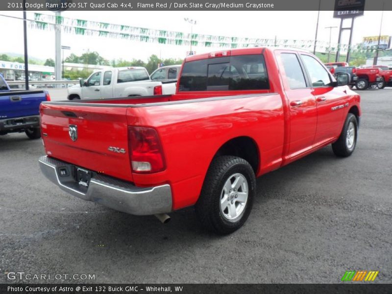 Flame Red / Dark Slate Gray/Medium Graystone 2011 Dodge Ram 1500 SLT Quad Cab 4x4