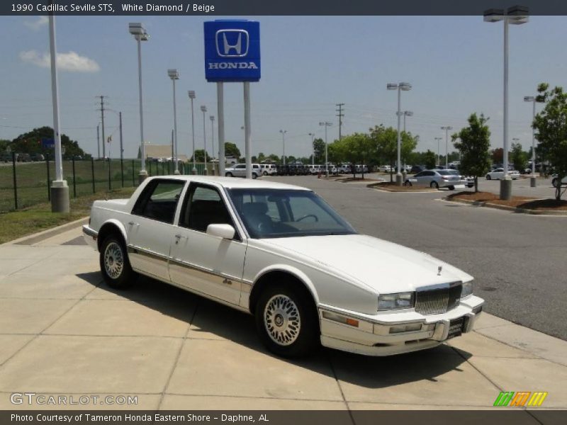 White Diamond / Beige 1990 Cadillac Seville STS