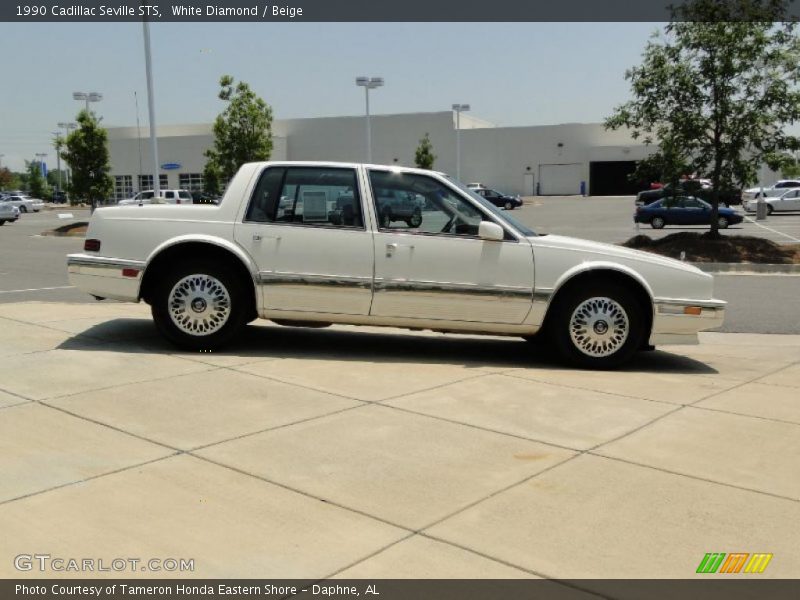 White Diamond / Beige 1990 Cadillac Seville STS