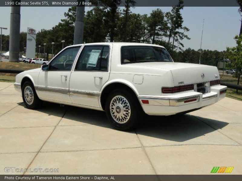 White Diamond / Beige 1990 Cadillac Seville STS