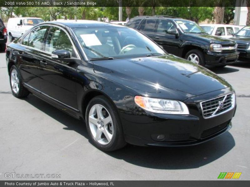 Black / Sandstone Beige 2008 Volvo S80 T6 AWD