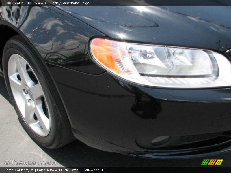 Black / Sandstone Beige 2008 Volvo S80 T6 AWD