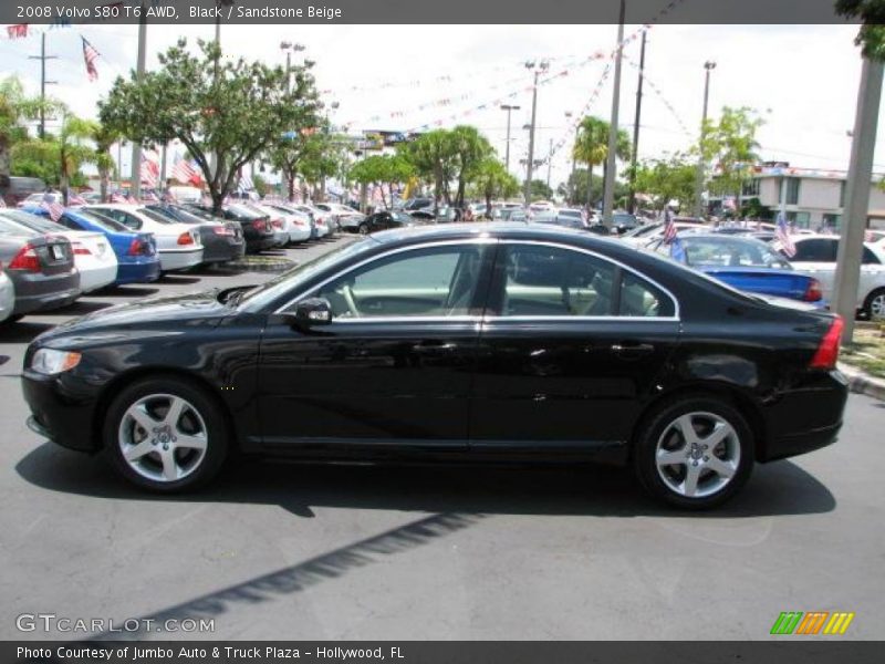 Black / Sandstone Beige 2008 Volvo S80 T6 AWD