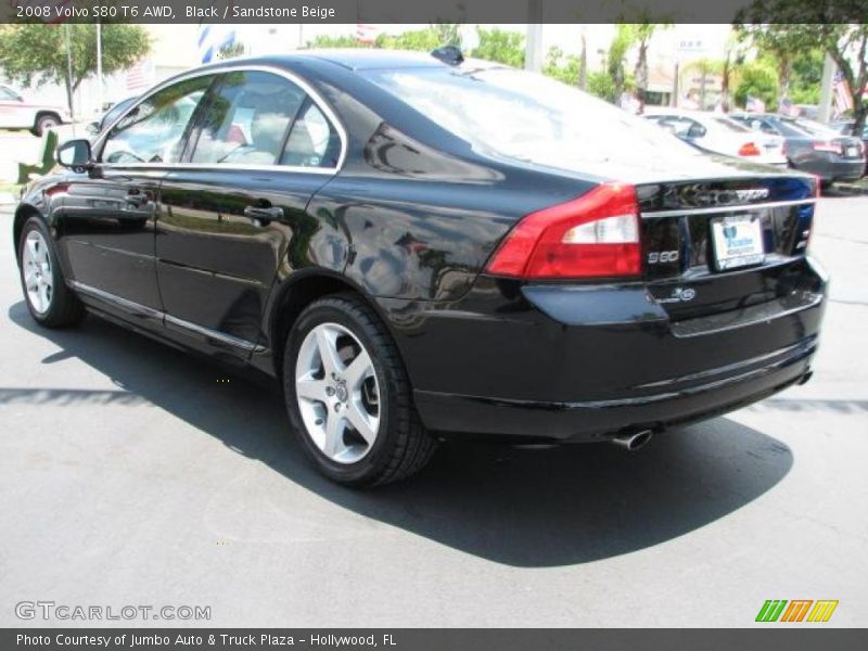 Black / Sandstone Beige 2008 Volvo S80 T6 AWD