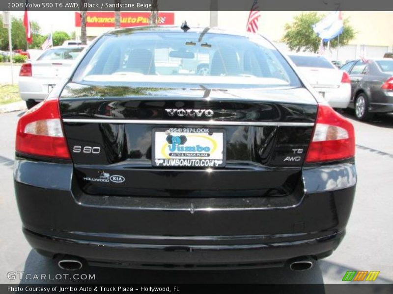 Black / Sandstone Beige 2008 Volvo S80 T6 AWD