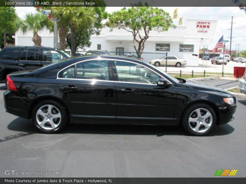 Black / Sandstone Beige 2008 Volvo S80 T6 AWD