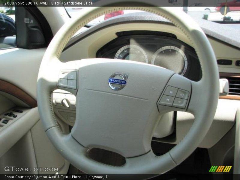 Black / Sandstone Beige 2008 Volvo S80 T6 AWD