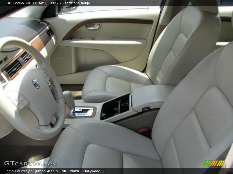 Black / Sandstone Beige 2008 Volvo S80 T6 AWD
