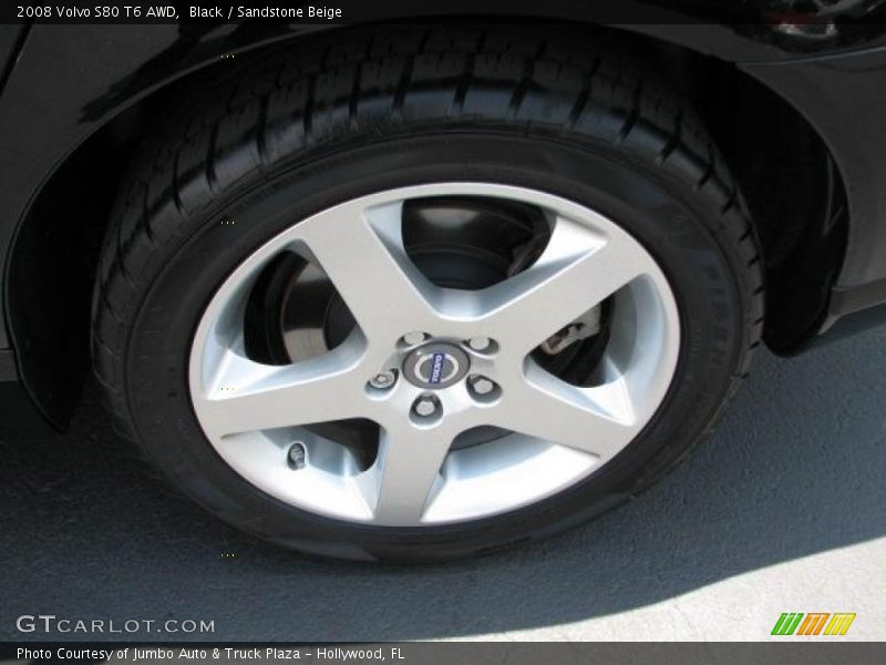 Black / Sandstone Beige 2008 Volvo S80 T6 AWD