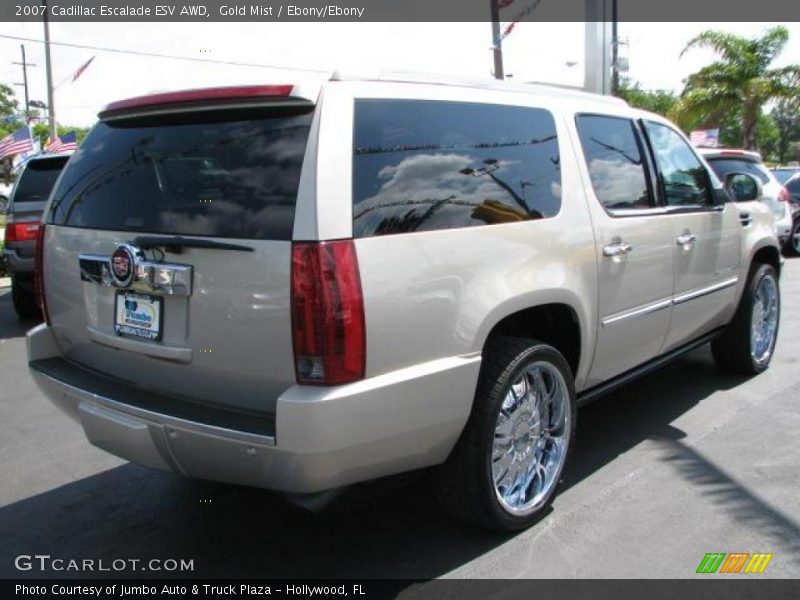 Gold Mist / Ebony/Ebony 2007 Cadillac Escalade ESV AWD