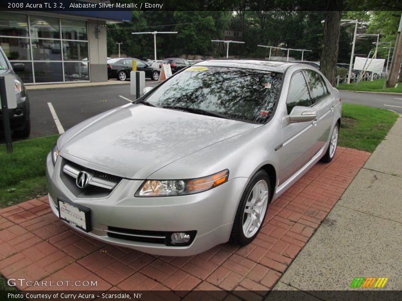 Alabaster Silver Metallic / Ebony 2008 Acura TL 3.2