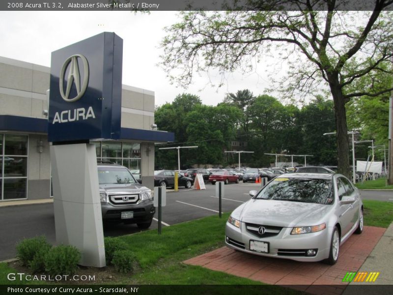 Alabaster Silver Metallic / Ebony 2008 Acura TL 3.2