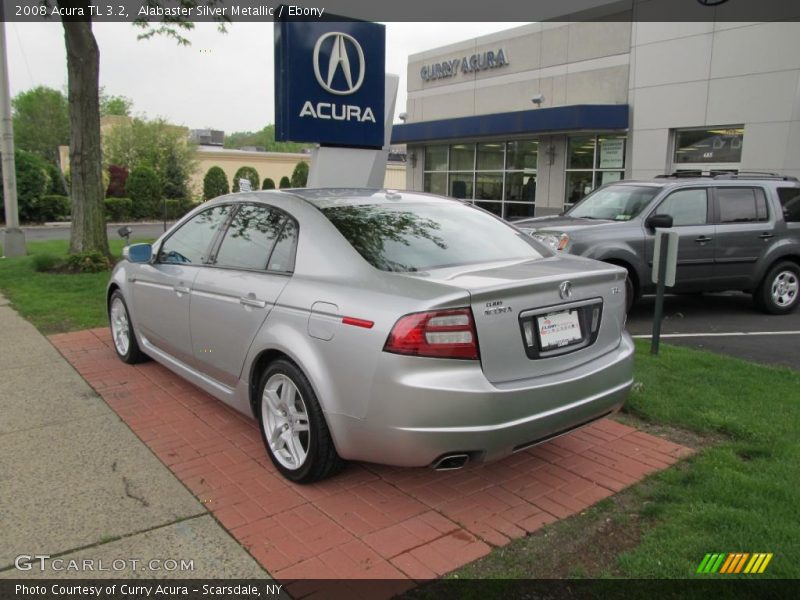 Alabaster Silver Metallic / Ebony 2008 Acura TL 3.2